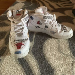 Mens Nike Supreme x NBA x Air Force 1 Mid 07
